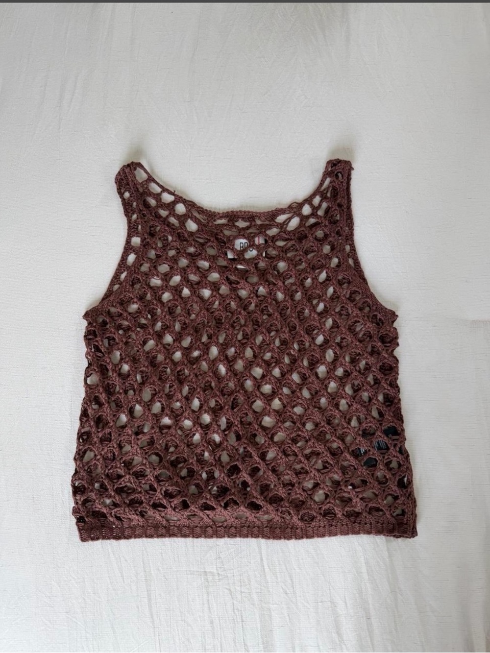 BDG Chocolate Brown Crochet Tank Top